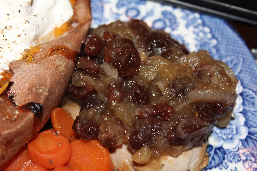 Apple Raisin Chutney for Pork