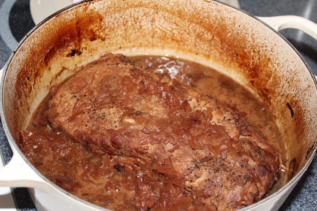Braised Pork Loin in Red Cabbage
