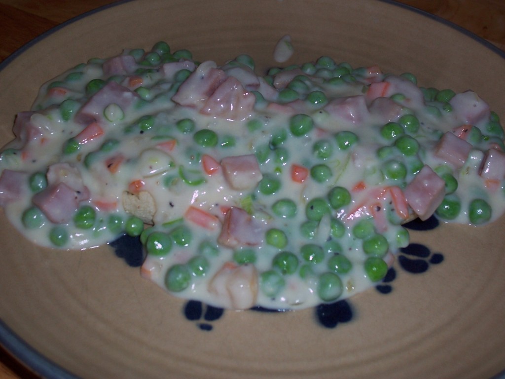 Ham and Peas a la King