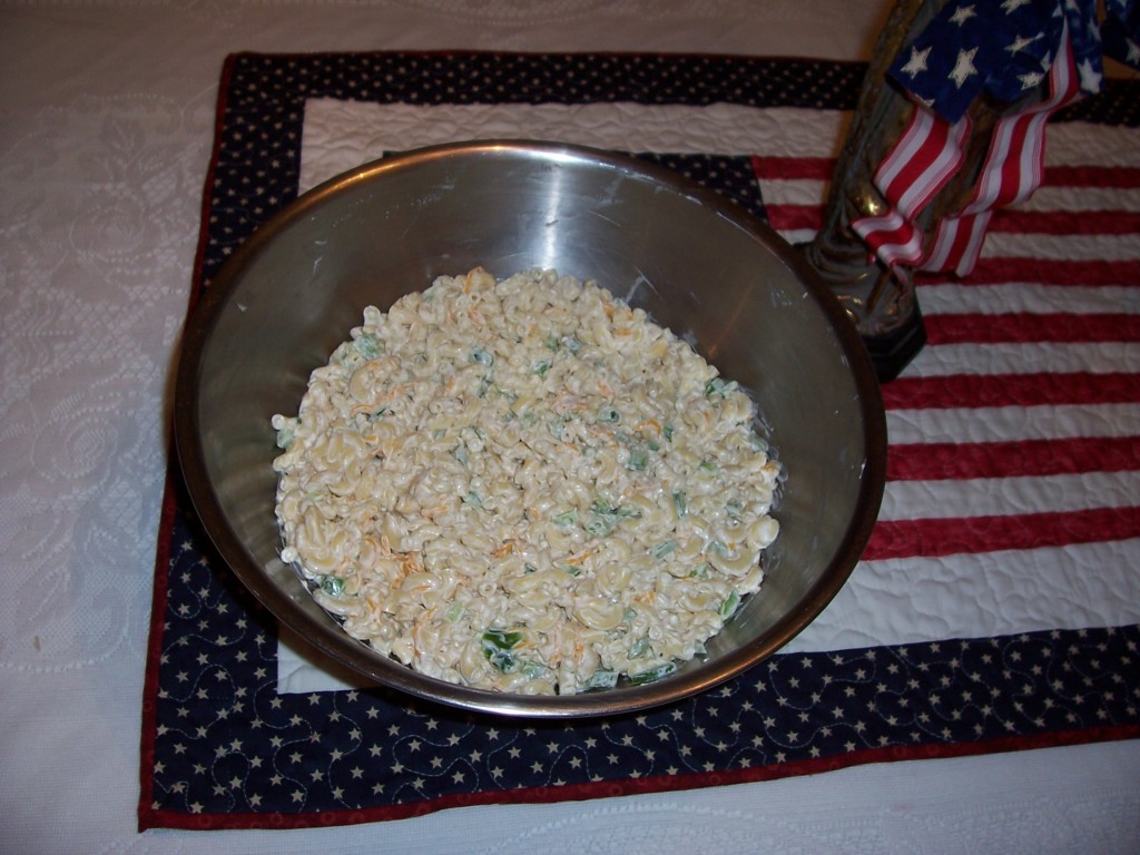 Macaroni Salad with Cheddar Cheese