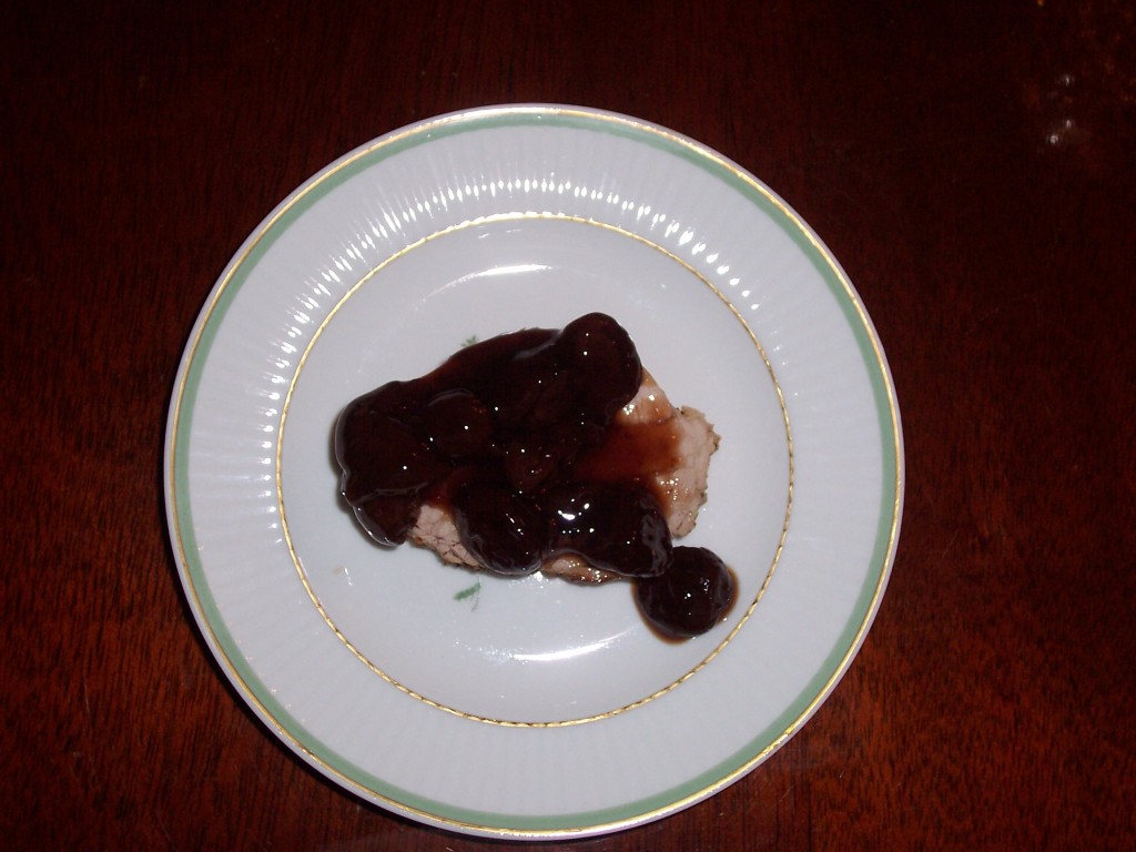 Pork Tenderloin & Cherries and Coca Cola Wine Sauce
