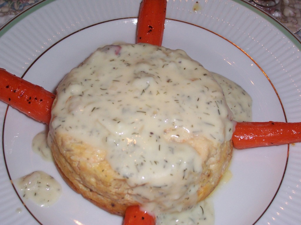 Salmon Mousseline with Lemon Dill Sauce