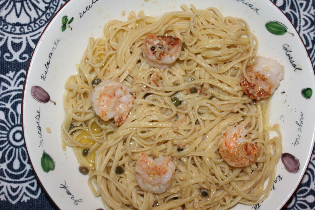 Shrimp Scampi and Linguine