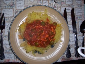Spaghetti Squash & Chicken – Rants Raves and Recipes